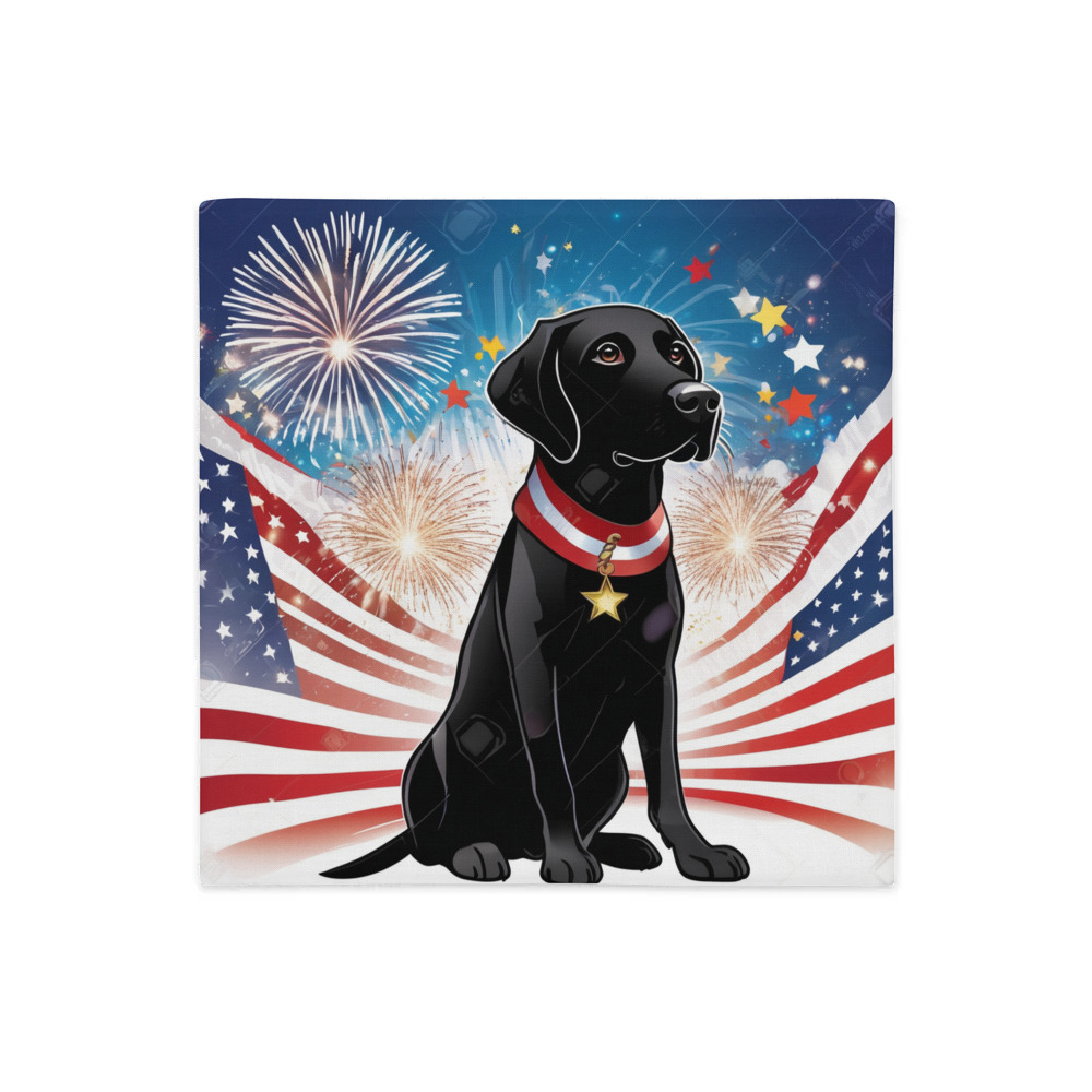 PugMug Custom Black Labrador Retriever Premium Pillow Case