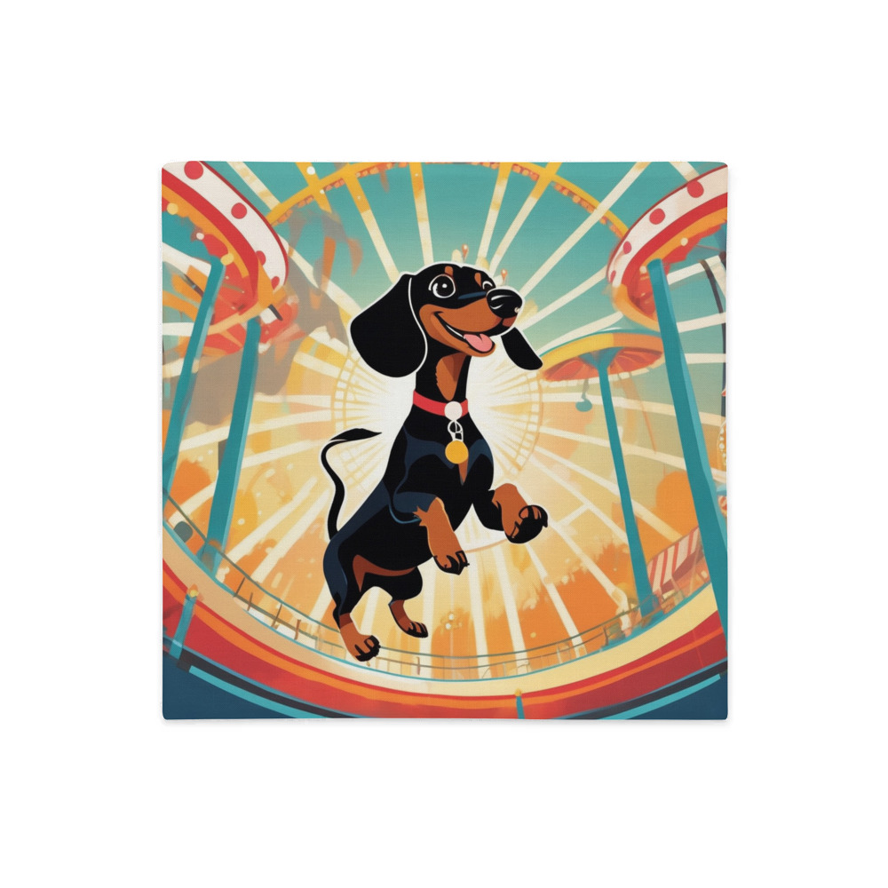 PugMug Custom Black Dachshund Premium Pillow Case