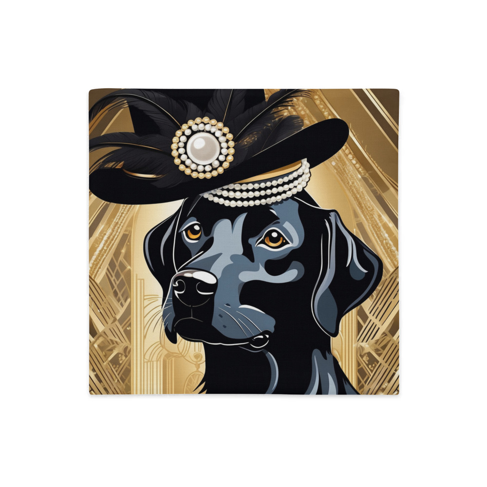 PugMug Custom Black Labrador Retriever Premium Pillow Case