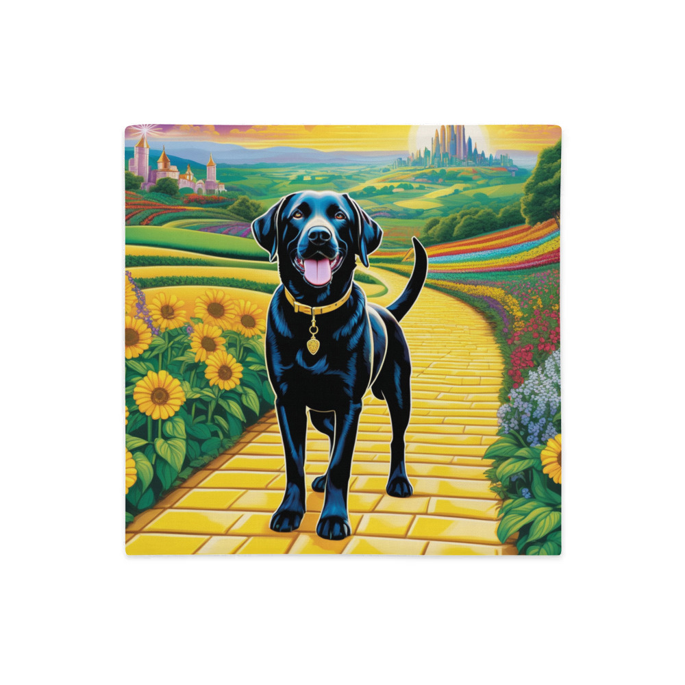 PugMug Custom Black Labrador Retriever Premium Pillow Case