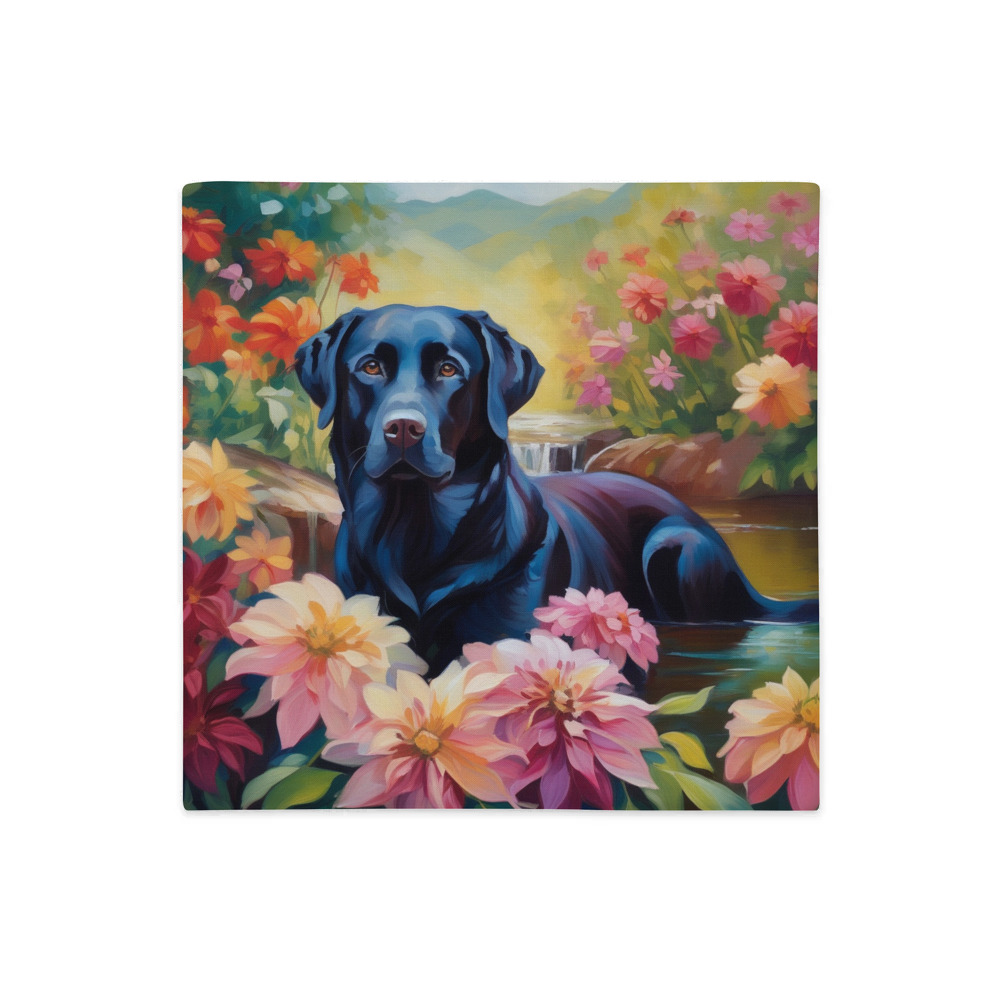 PugMug Custom Black Labrador Retriever Premium Pillow Case