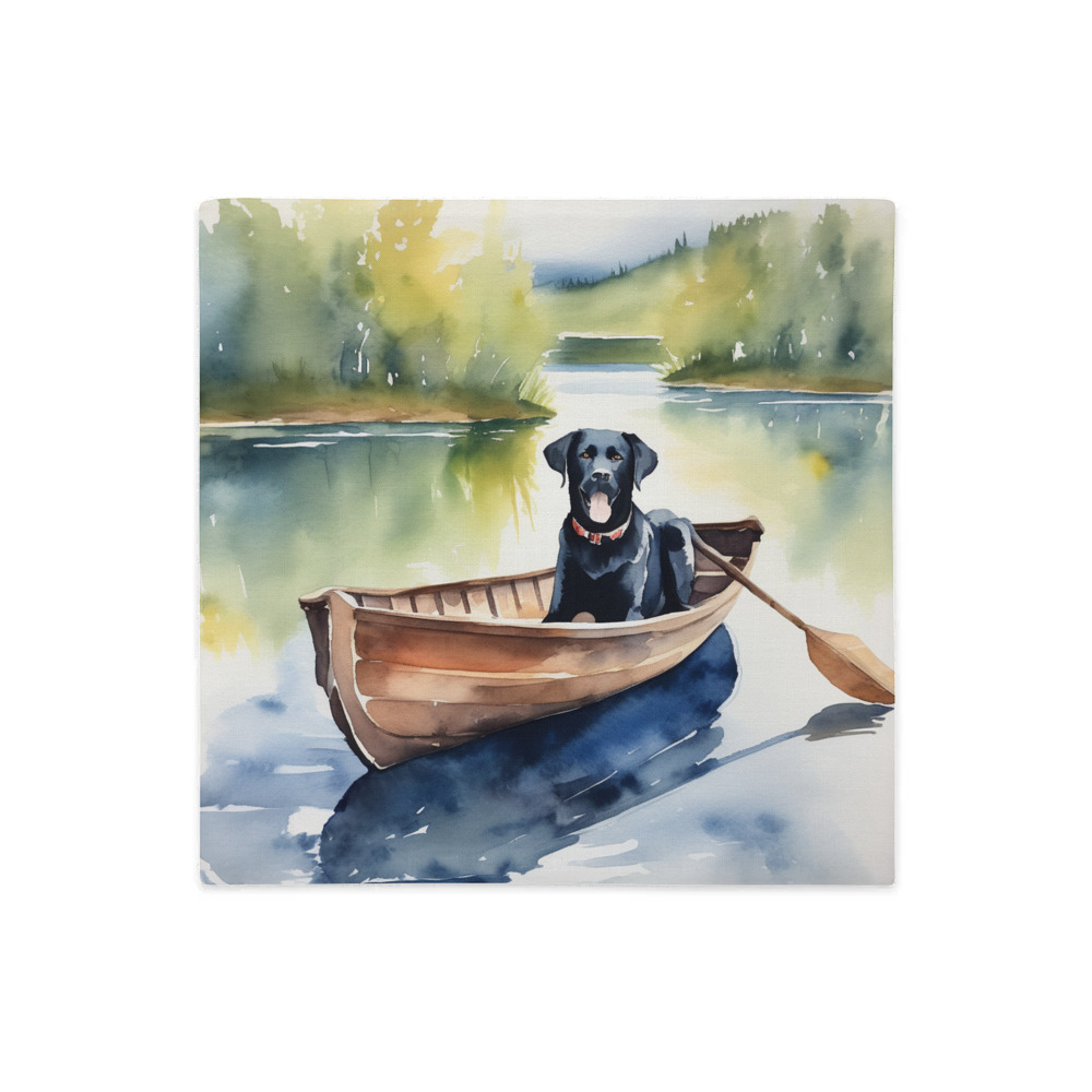 PugMug Custom Black Labrador Retriever Premium Pillow Case