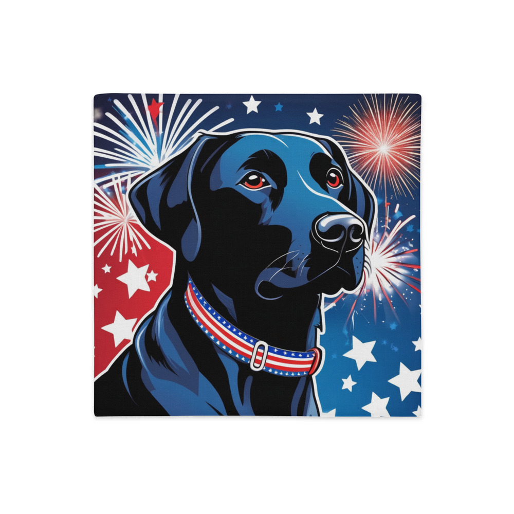 PugMug Custom Black Labrador Retriever Premium Pillow Case