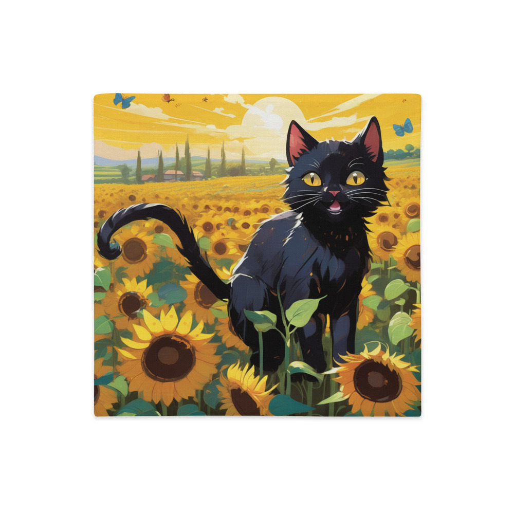 PugMug Custom Black Exotic Cat Premium Pillow Case