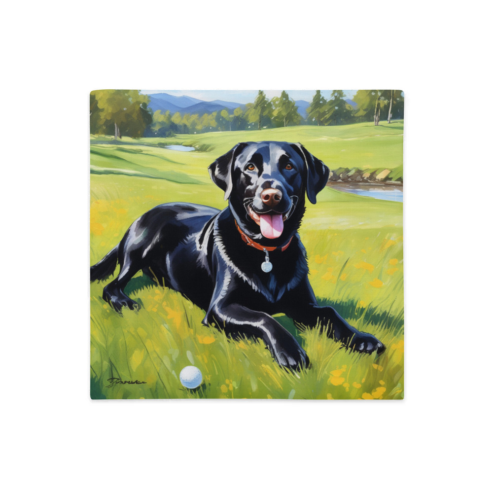 PugMug Custom Black Labrador Retriever Premium Pillow Case