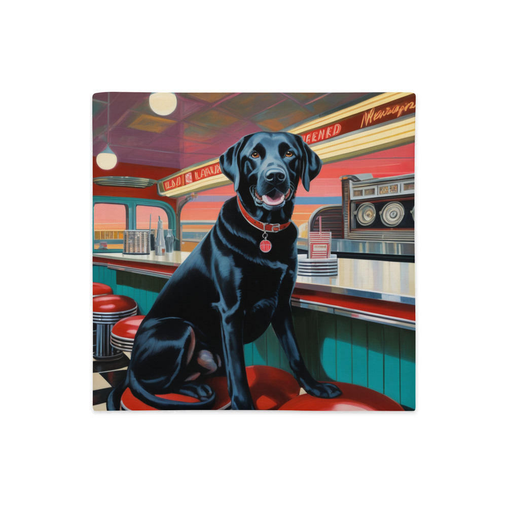 PugMug Custom Black Labrador Retriever Premium Pillow Case