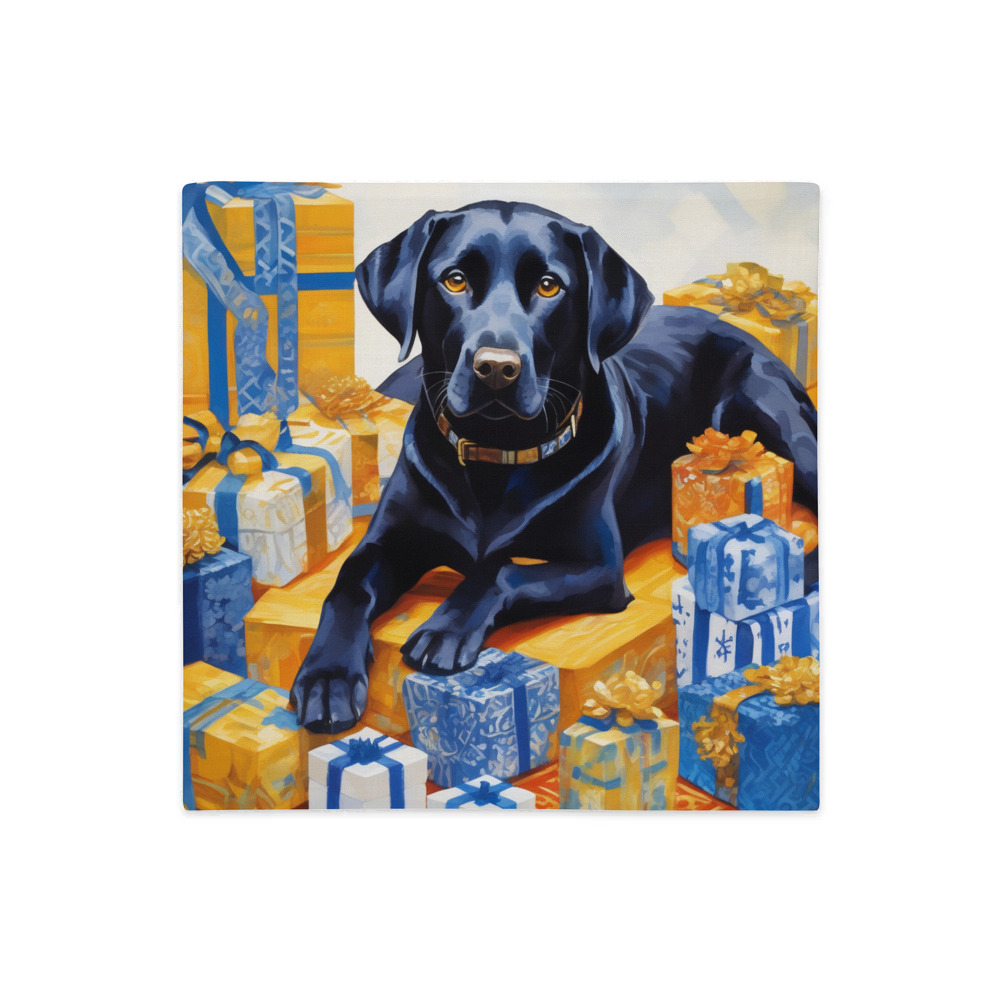 PugMug Custom Black Labrador Retriever Premium Pillow Case