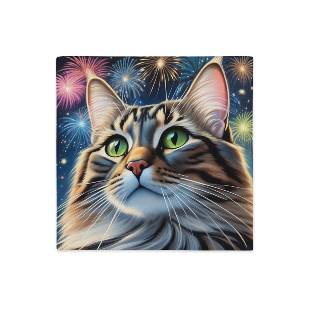 PugMug Custom Tabby Companion Cat Premium Pillow Case