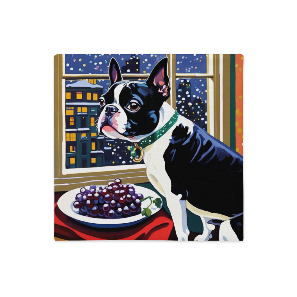 PugMug Custom Boston Terrier Premium Pillow Case