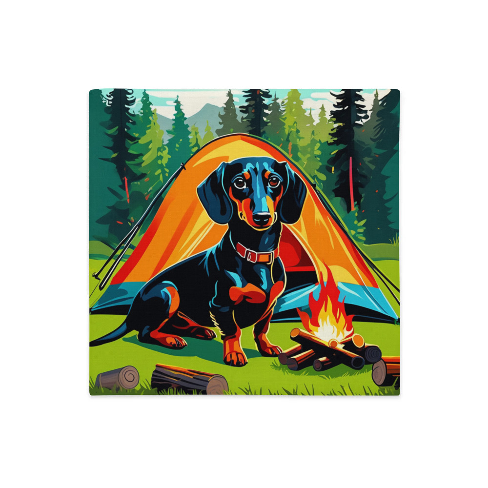 PugMug Custom Black Dachshund Premium Pillow Case