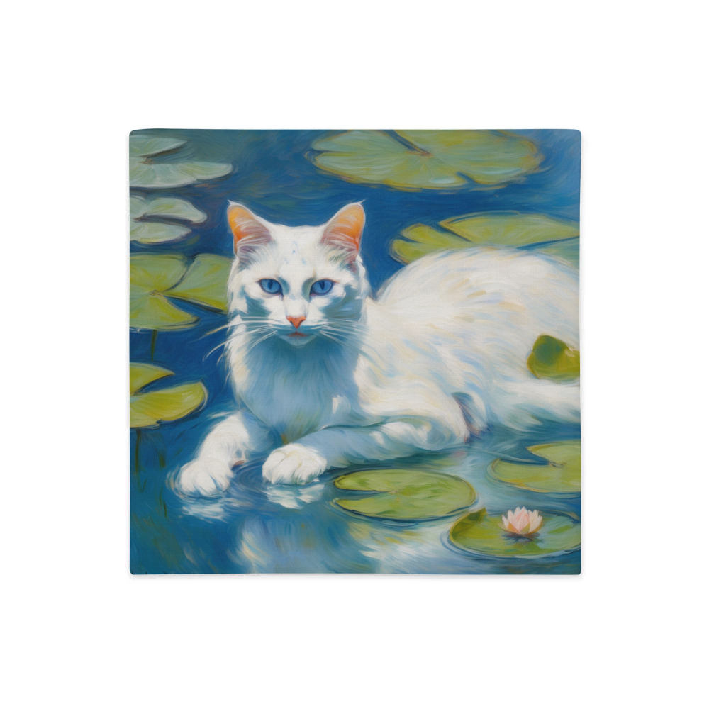 PugMug Custom White Companion Cat Premium Pillow Case