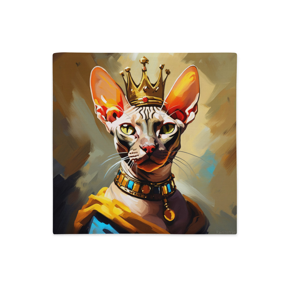 PugMug Custom Tabby Sphynx Cat Premium Pillow Case