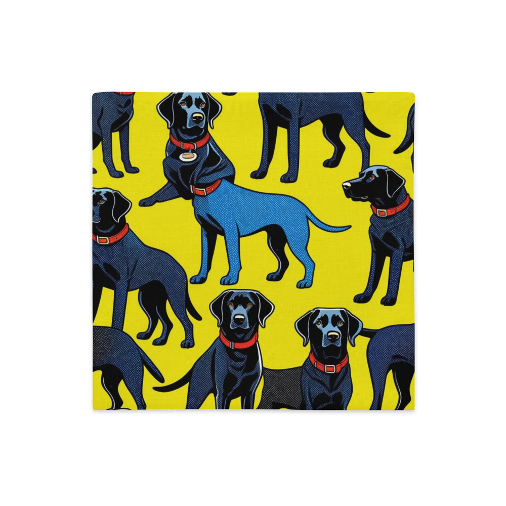 PugMug Custom Black Labrador Retriever Premium Pillow Case