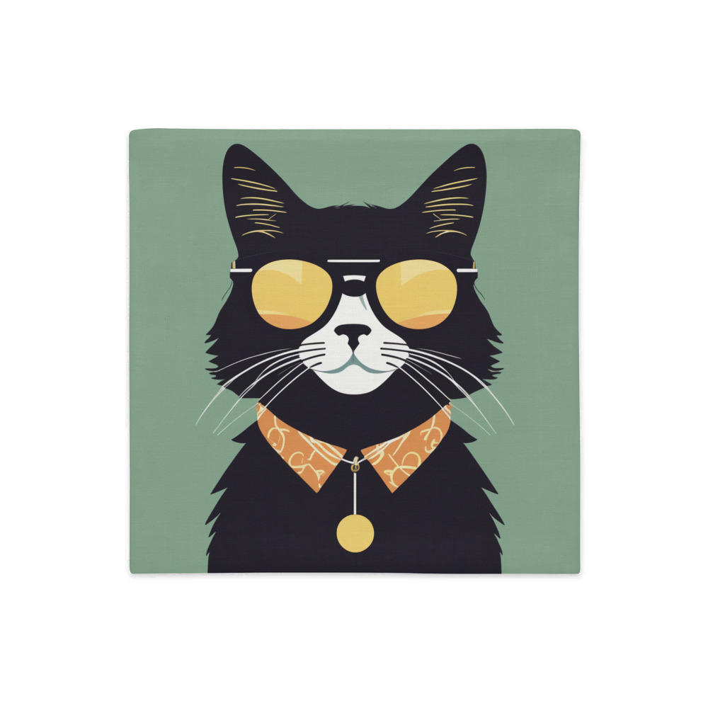 PugMug Custom Black Ragdoll Cat Premium Pillow Case