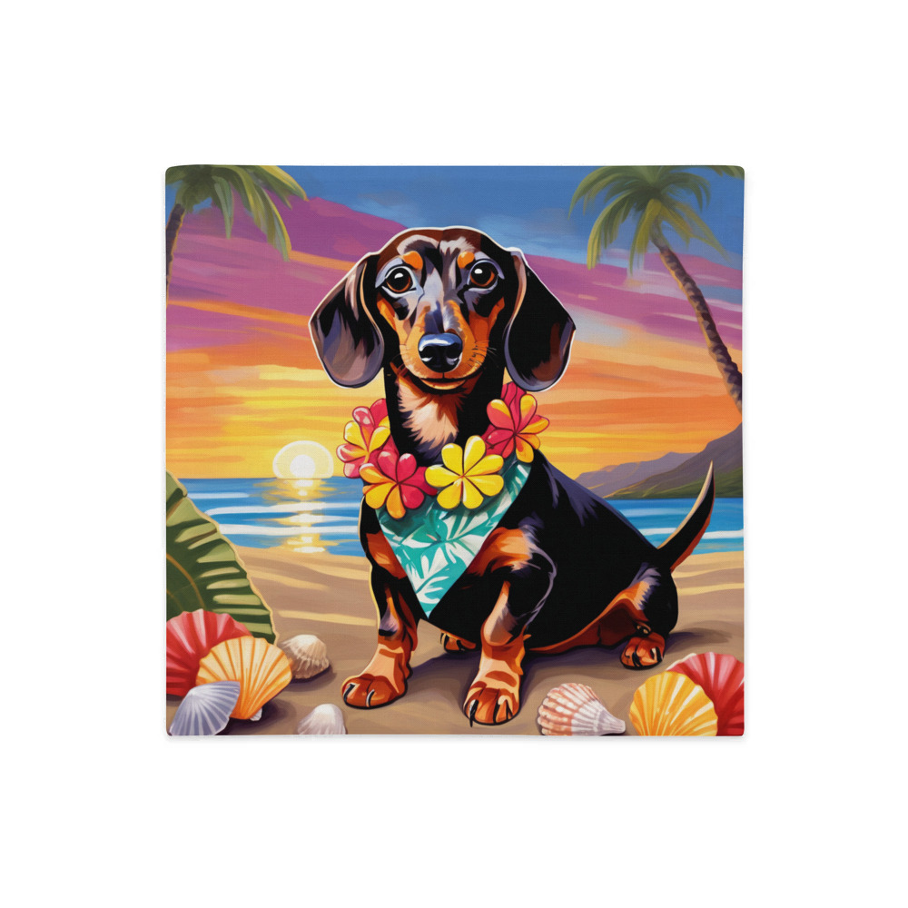 PugMug Custom Tan Dachshund Premium Pillow Case