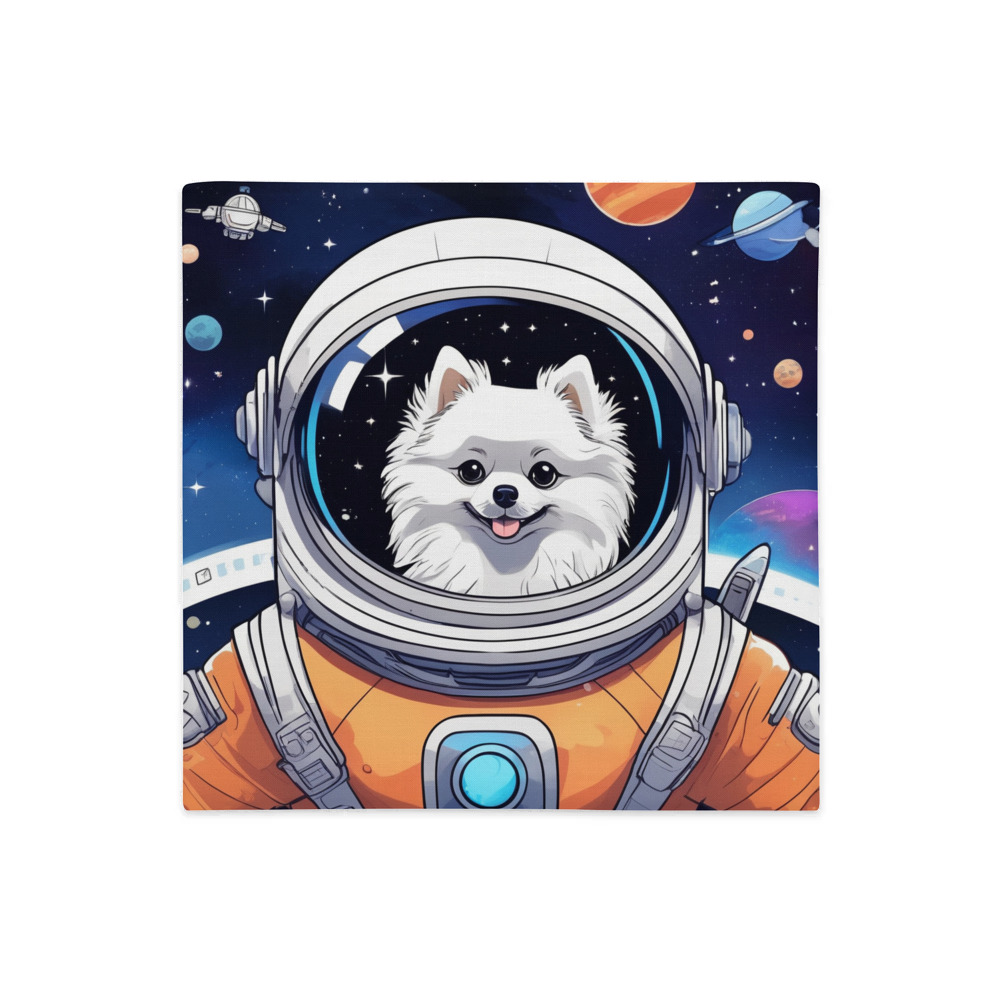 PugMug Custom White Pomeranian Premium Pillow Case