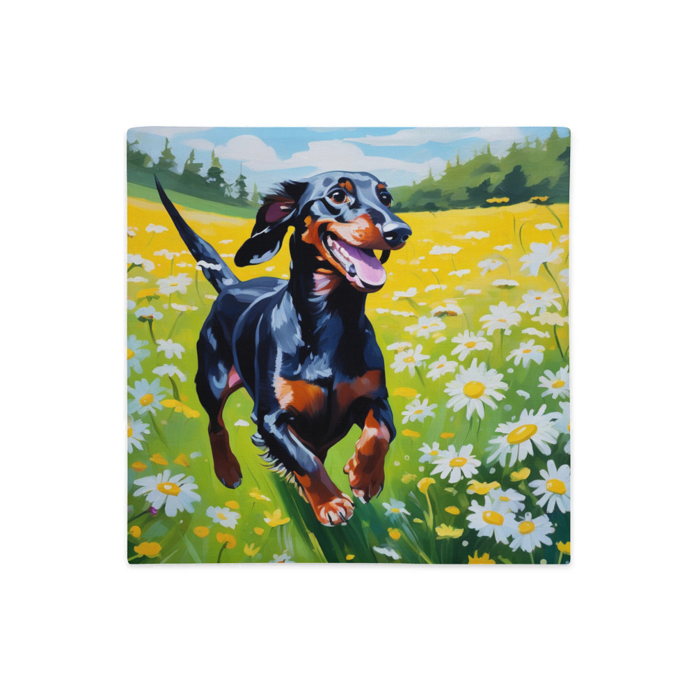 PugMug Custom Black Dachshund Premium Pillow Case