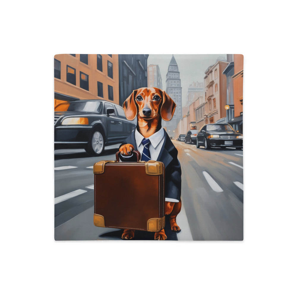 PugMug Custom Tan Dachshund Premium Pillow Case