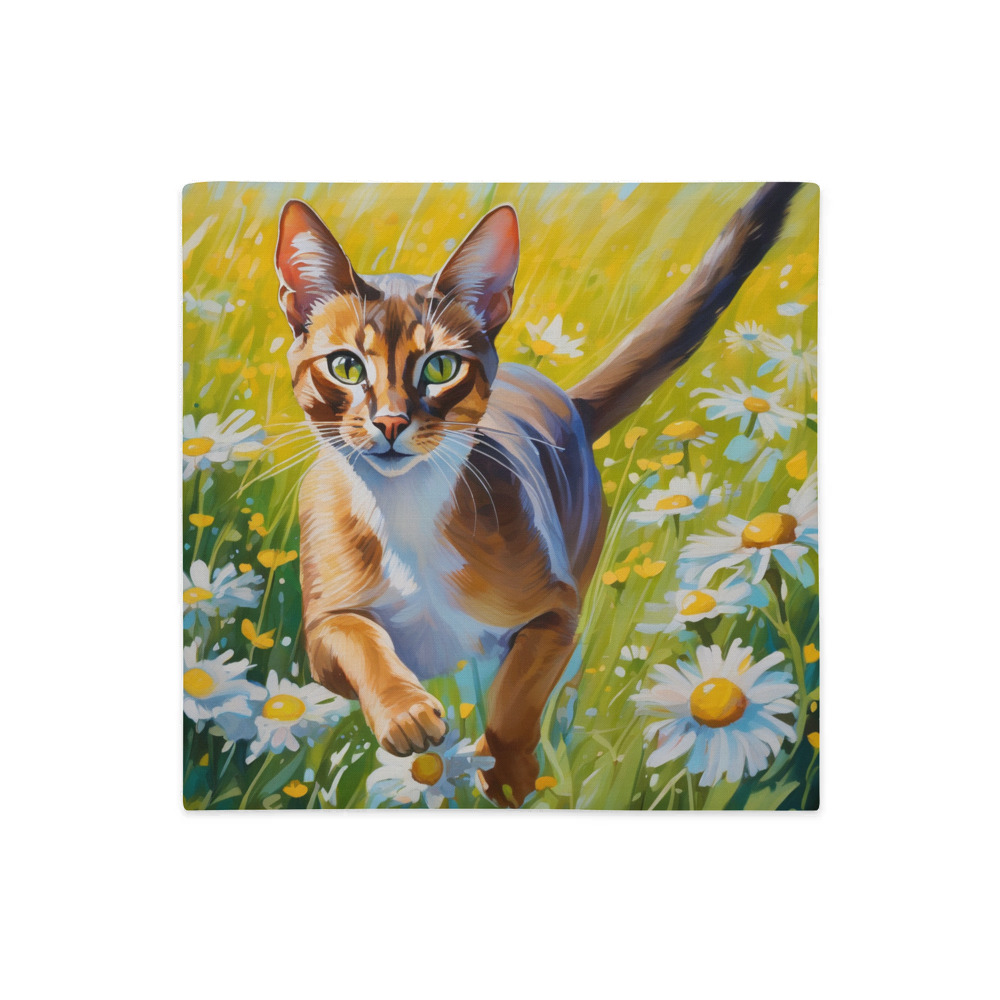 PugMug Custom Tabby Abyssinian Cat Premium Pillow Case