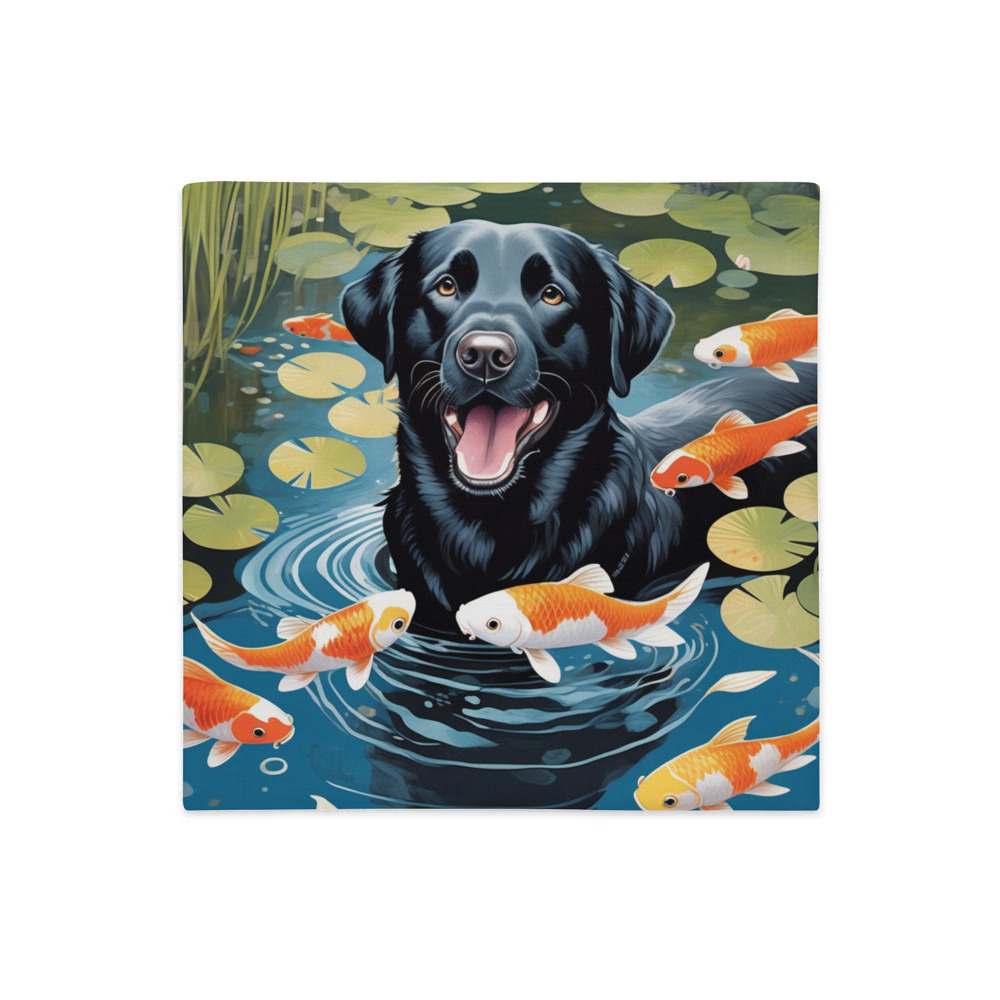 PugMug Custom Black Labrador Retriever Premium Pillow Case