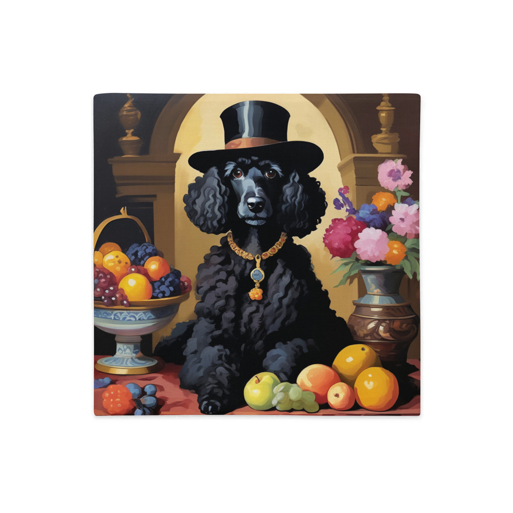 PugMug Custom Black Poodle Premium Pillow Case