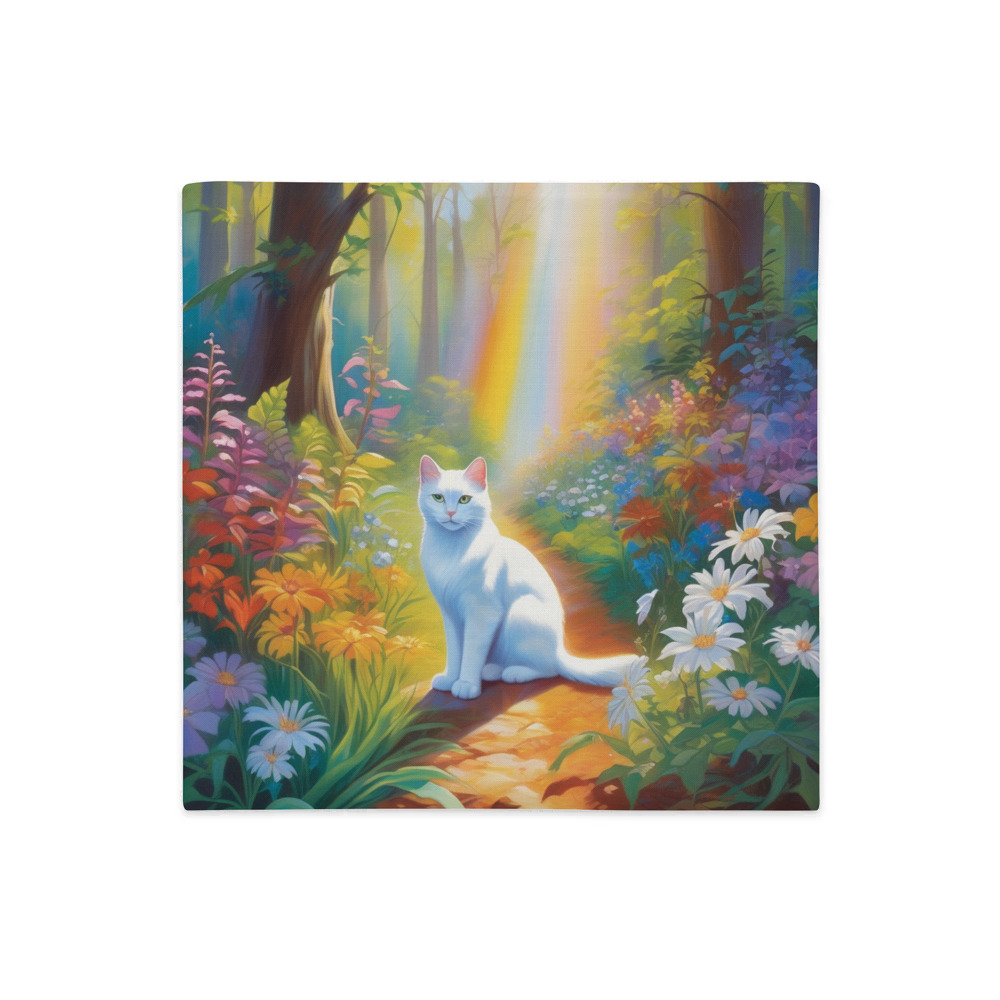 PugMug Custom White Companion Cat Premium Pillow Case