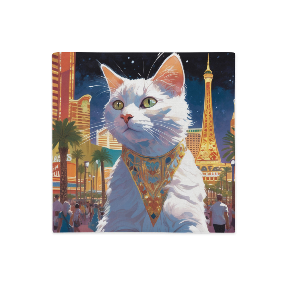 PugMug Custom White Companion Cat Premium Pillow Case