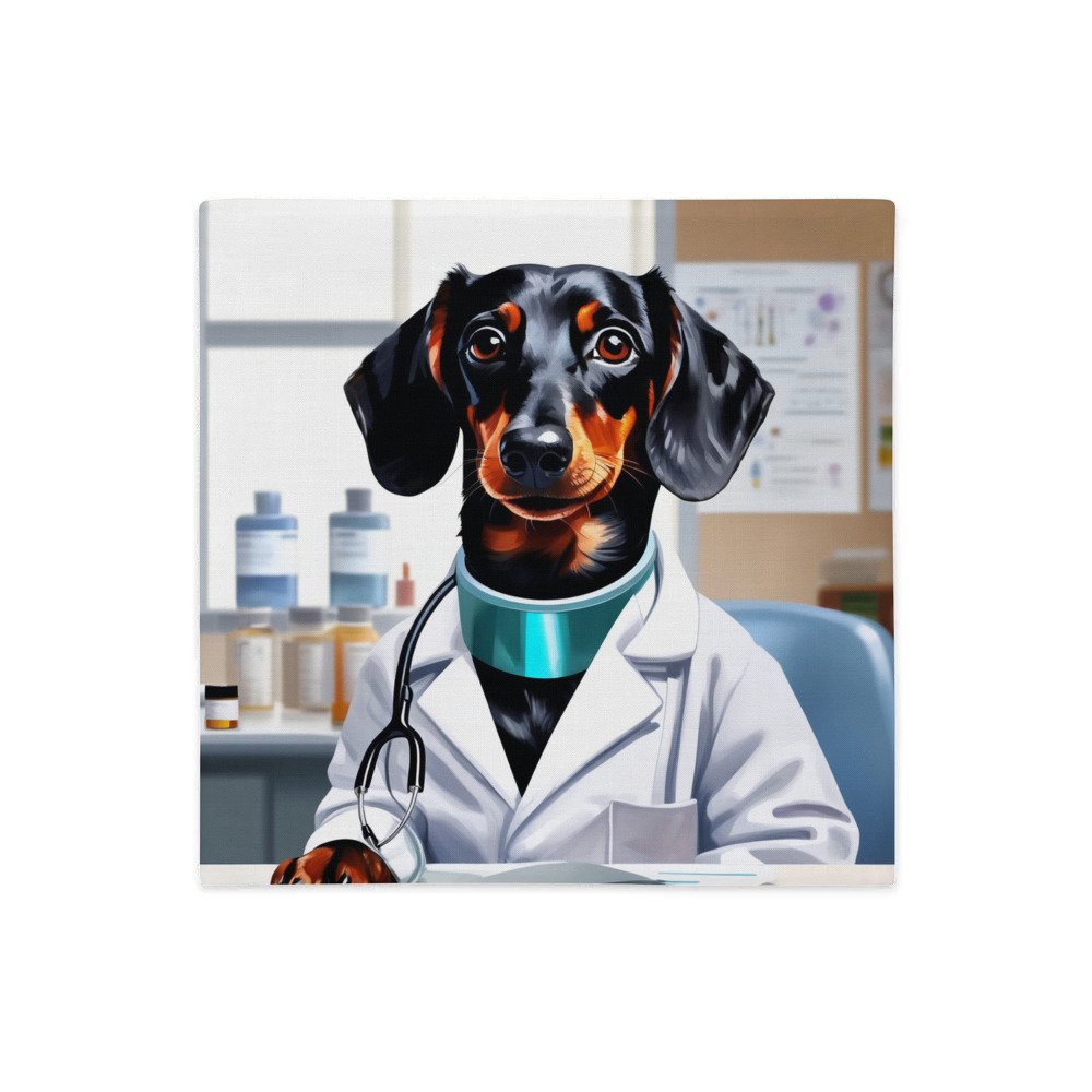 PugMug Custom Black Dachshund Premium Pillow Case