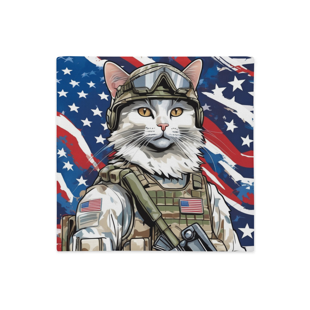 PugMug Custom White Companion Cat Premium Pillow Case