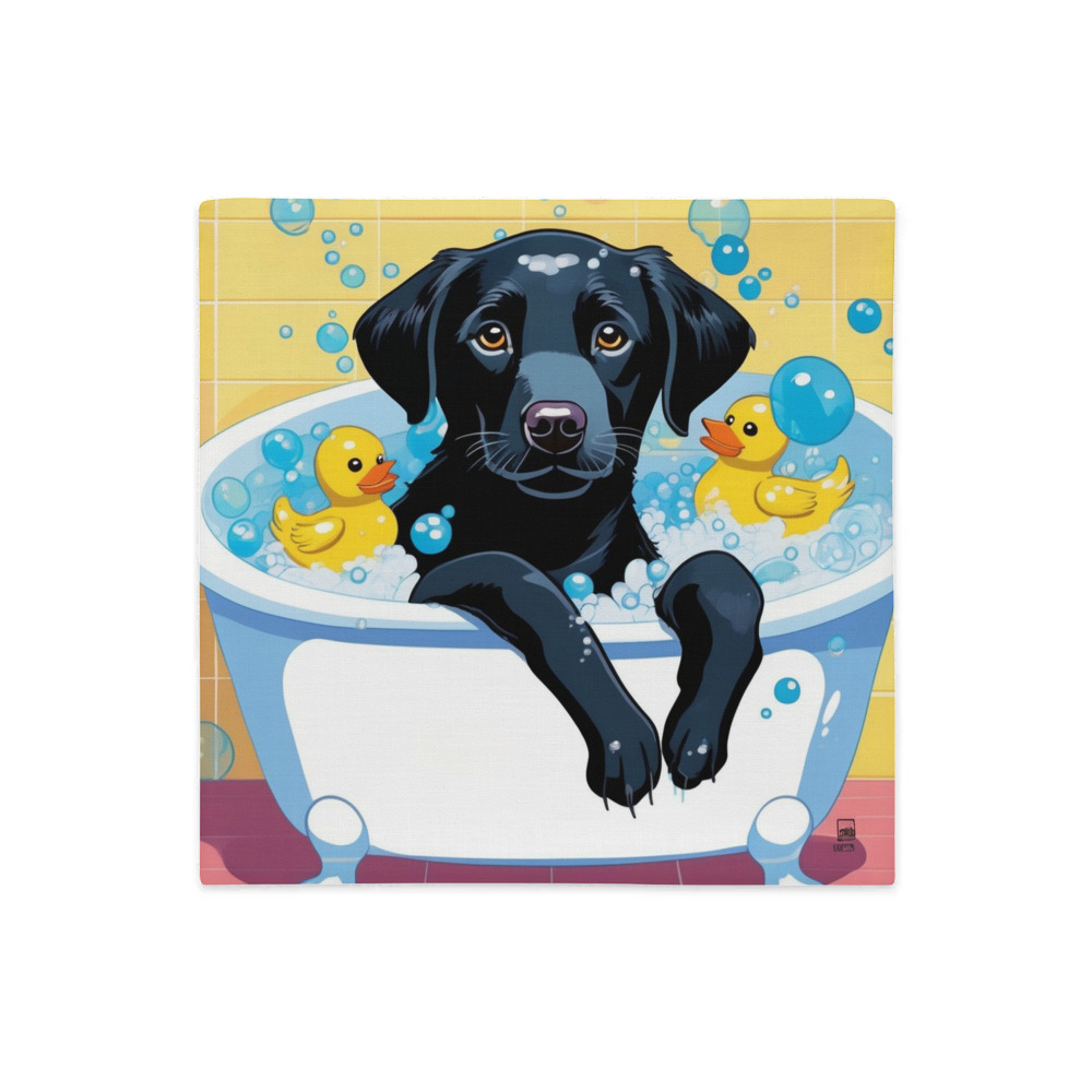 PugMug Custom Black Labrador Retriever Premium Pillow Case