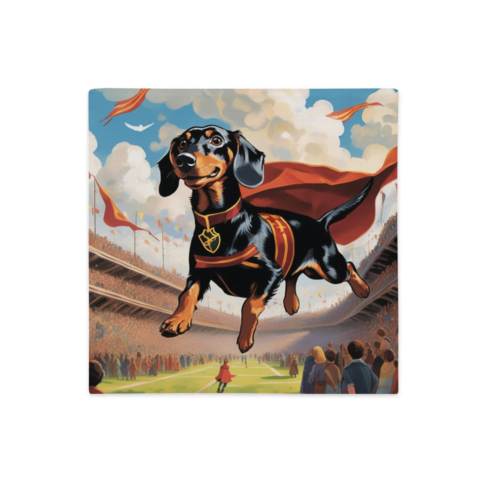 PugMug Custom Black Dachshund Premium Pillow Case