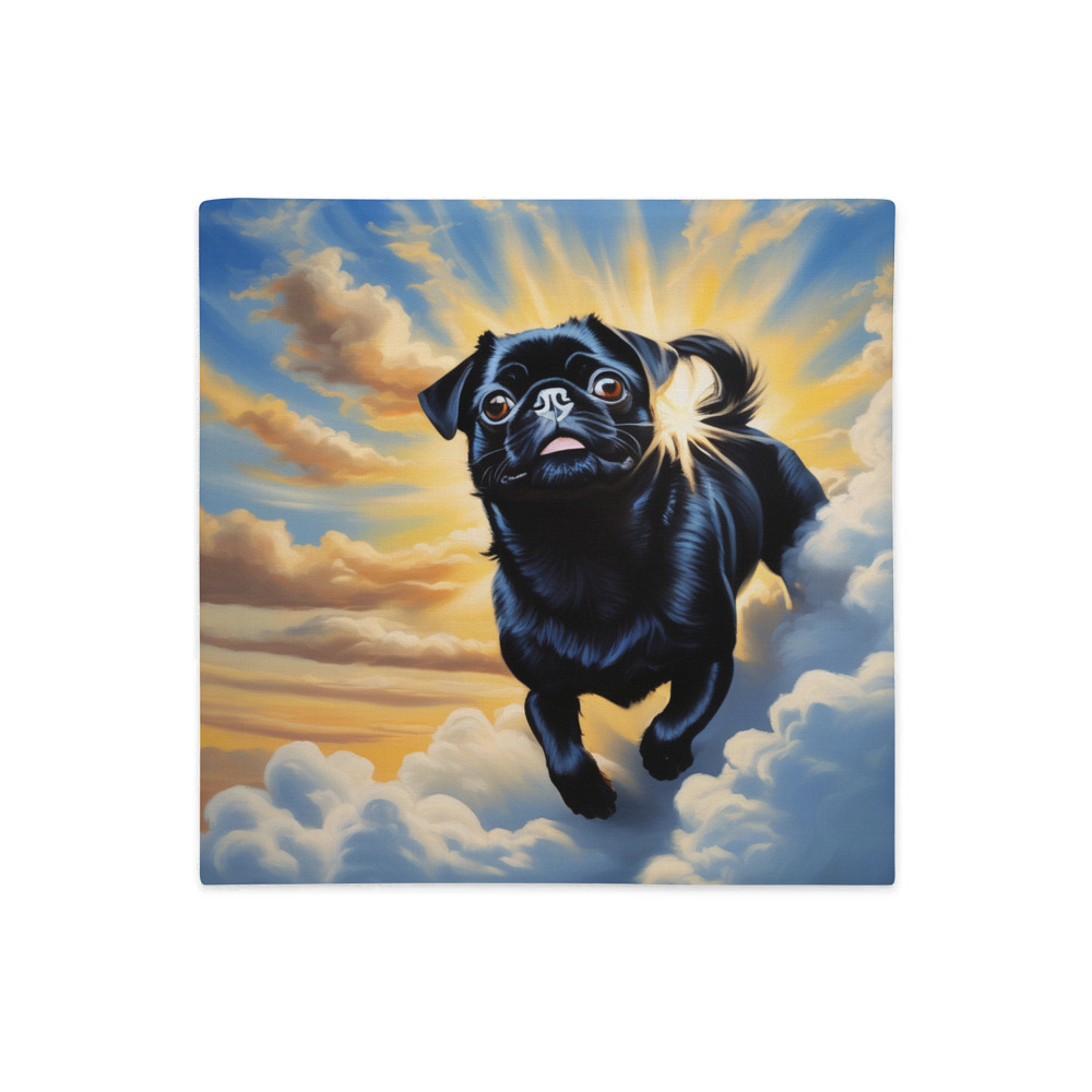 PugMug Custom Black Pug Premium Pillow Case