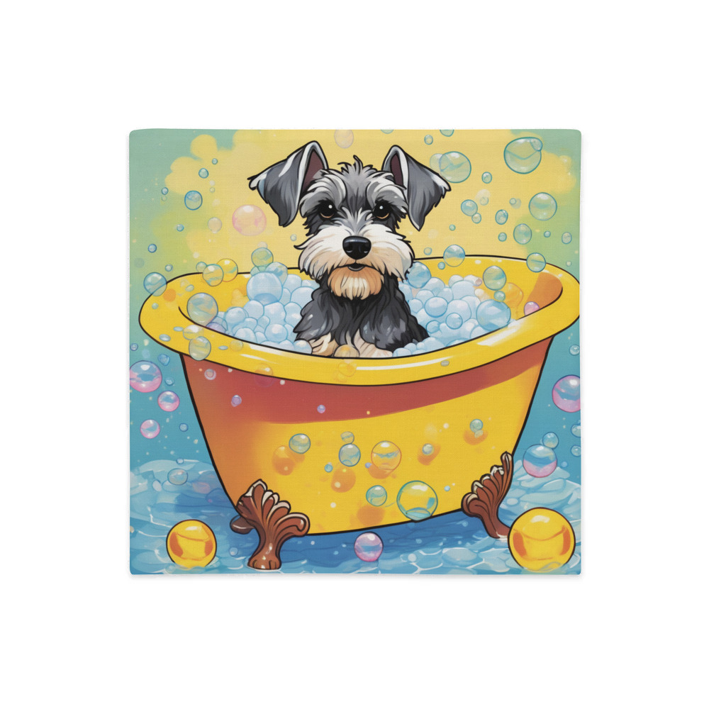 PugMug Custom Miniature Schnauzer Premium Pillow Case