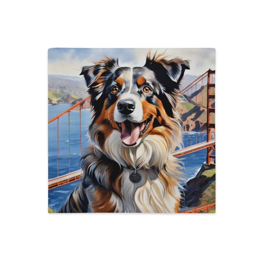 PugMug Custom Australian Shepherd Dog Premium Pillow Case