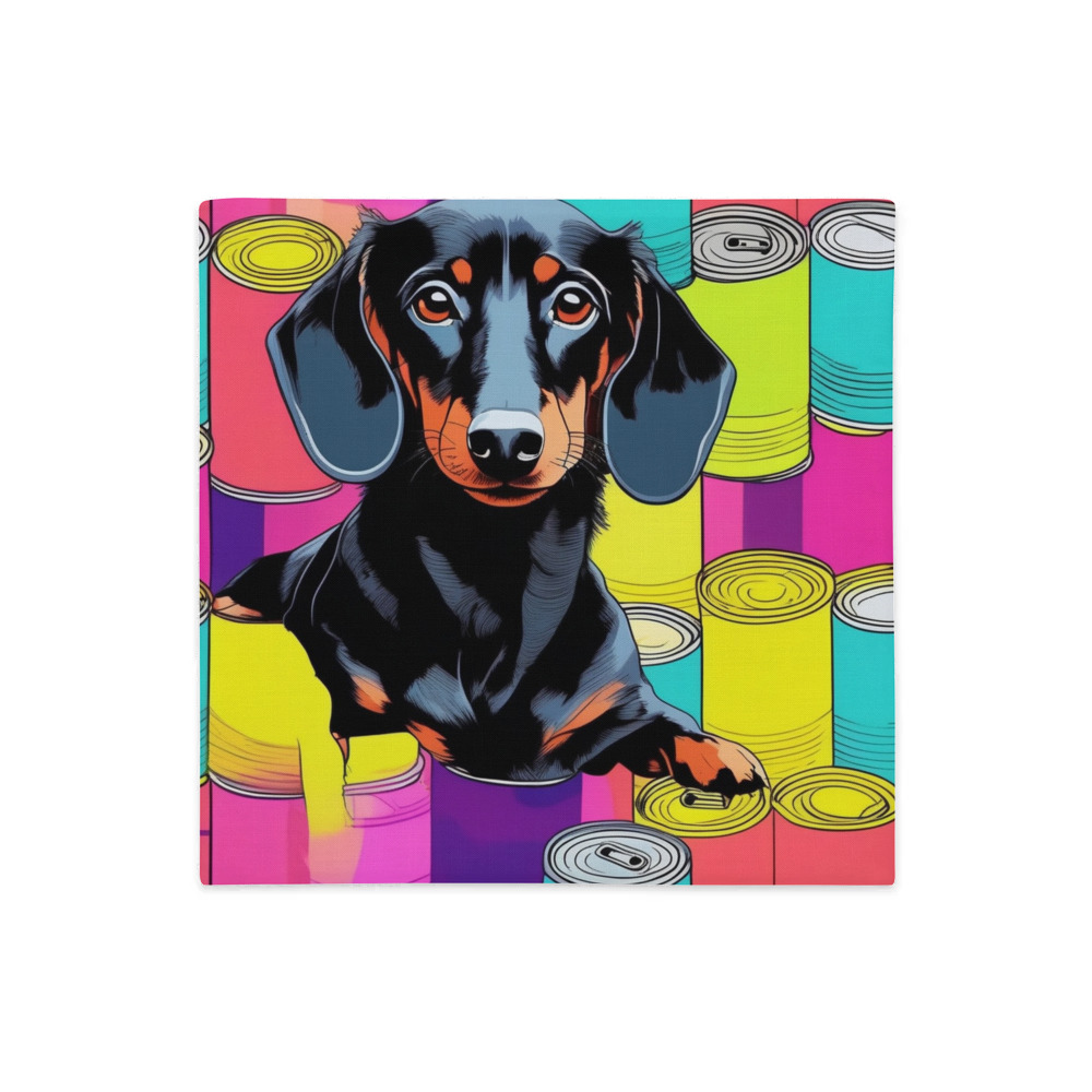 PugMug Custom Black Dachshund Premium Pillow Case