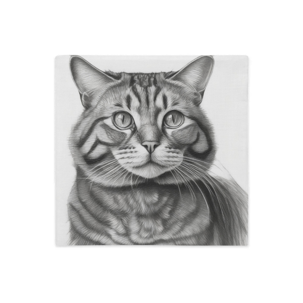 PugMug Custom Tabby Exotic Cat Premium Pillow Case