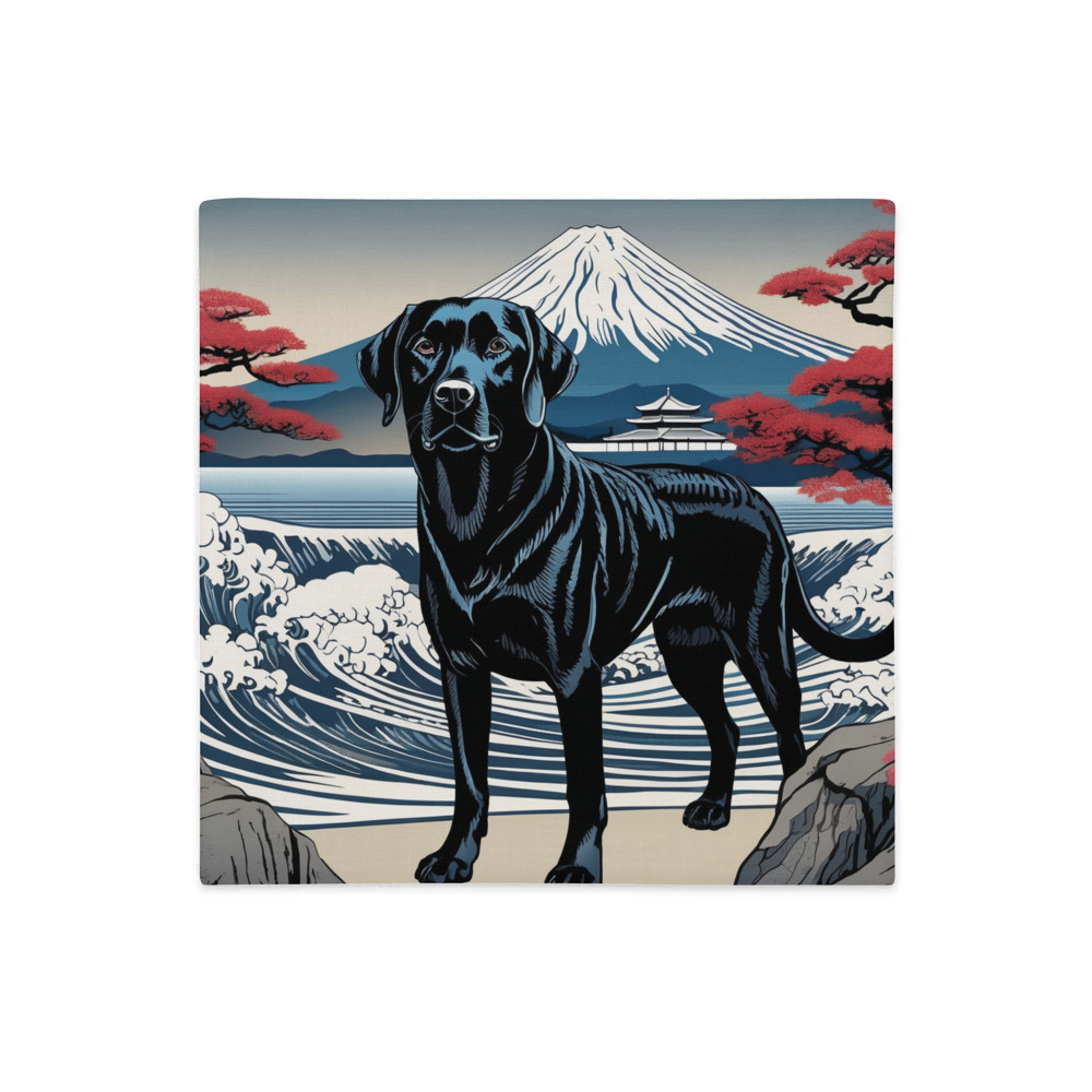 PugMug Custom Black Labrador Retriever Premium Pillow Case