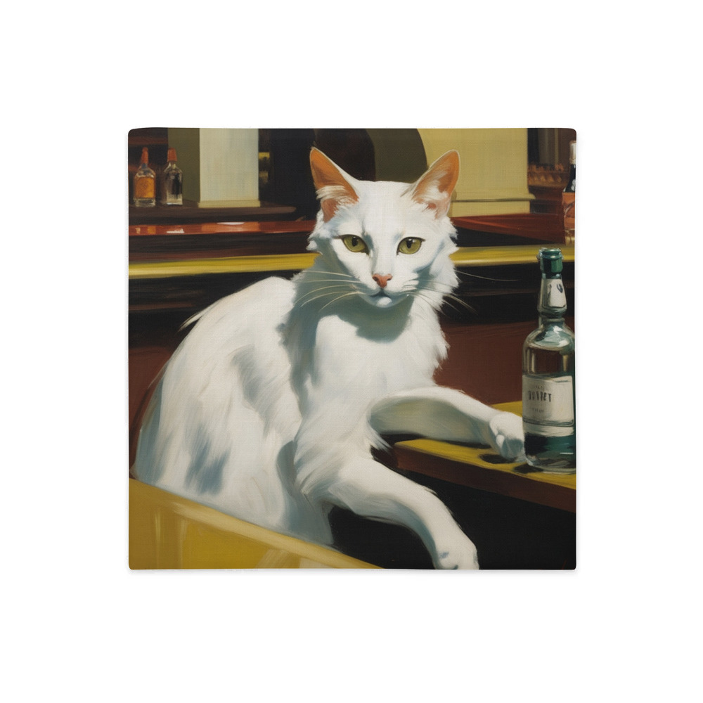 PugMug Custom White Companion Cat Premium Pillow Case