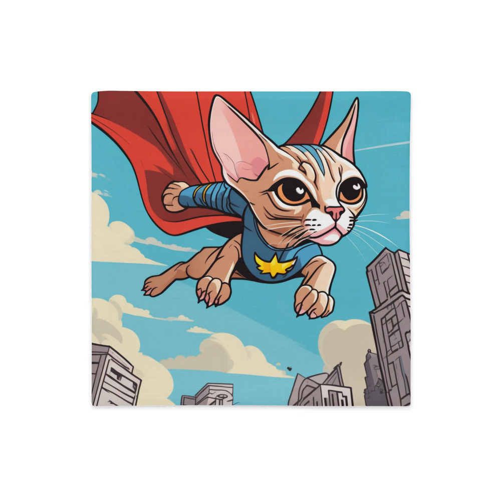 PugMug Custom Tabby Sphynx Cat Premium Pillow Case