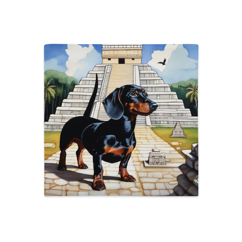 PugMug Custom Black Dachshund Premium Pillow Case