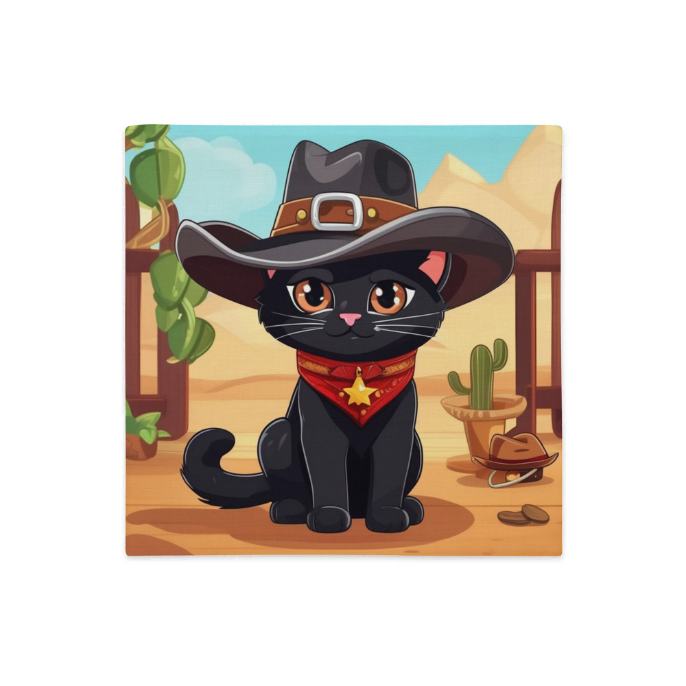 PugMug Custom Black Exotic Cat Premium Pillow Case