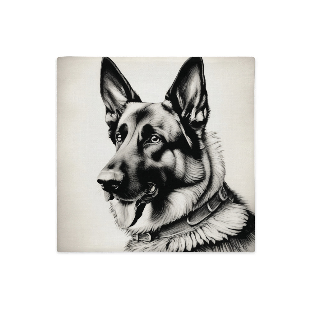 PugMug Custom German Shepherd Dog Premium Pillow Case