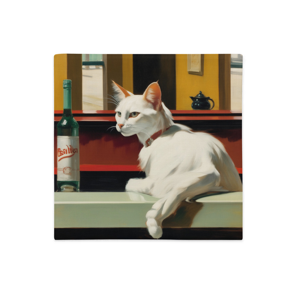 PugMug Custom White Companion Cat Premium Pillow Case