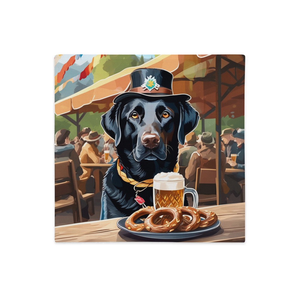 PugMug Custom Black Labrador Retriever Premium Pillow Case