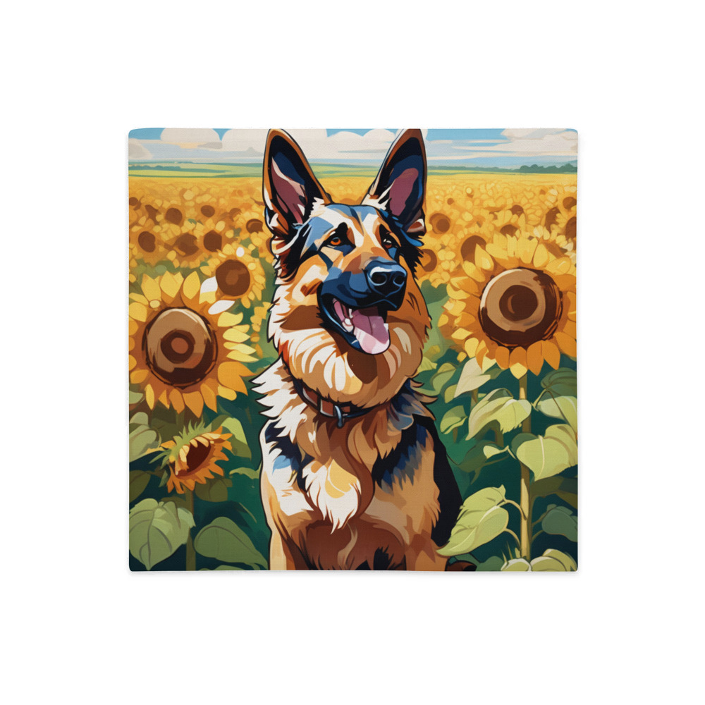 PugMug Custom German Shepherd Dog Premium Pillow Case