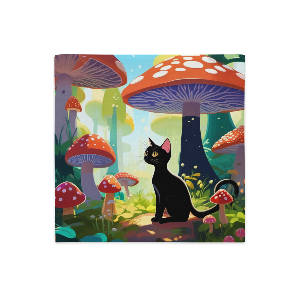 PugMug Custom Black Abyssinian Cat Premium Pillow Case