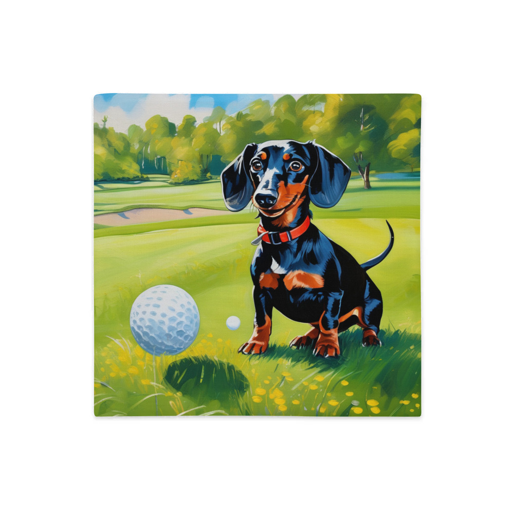 PugMug Custom Black Dachshund Premium Pillow Case