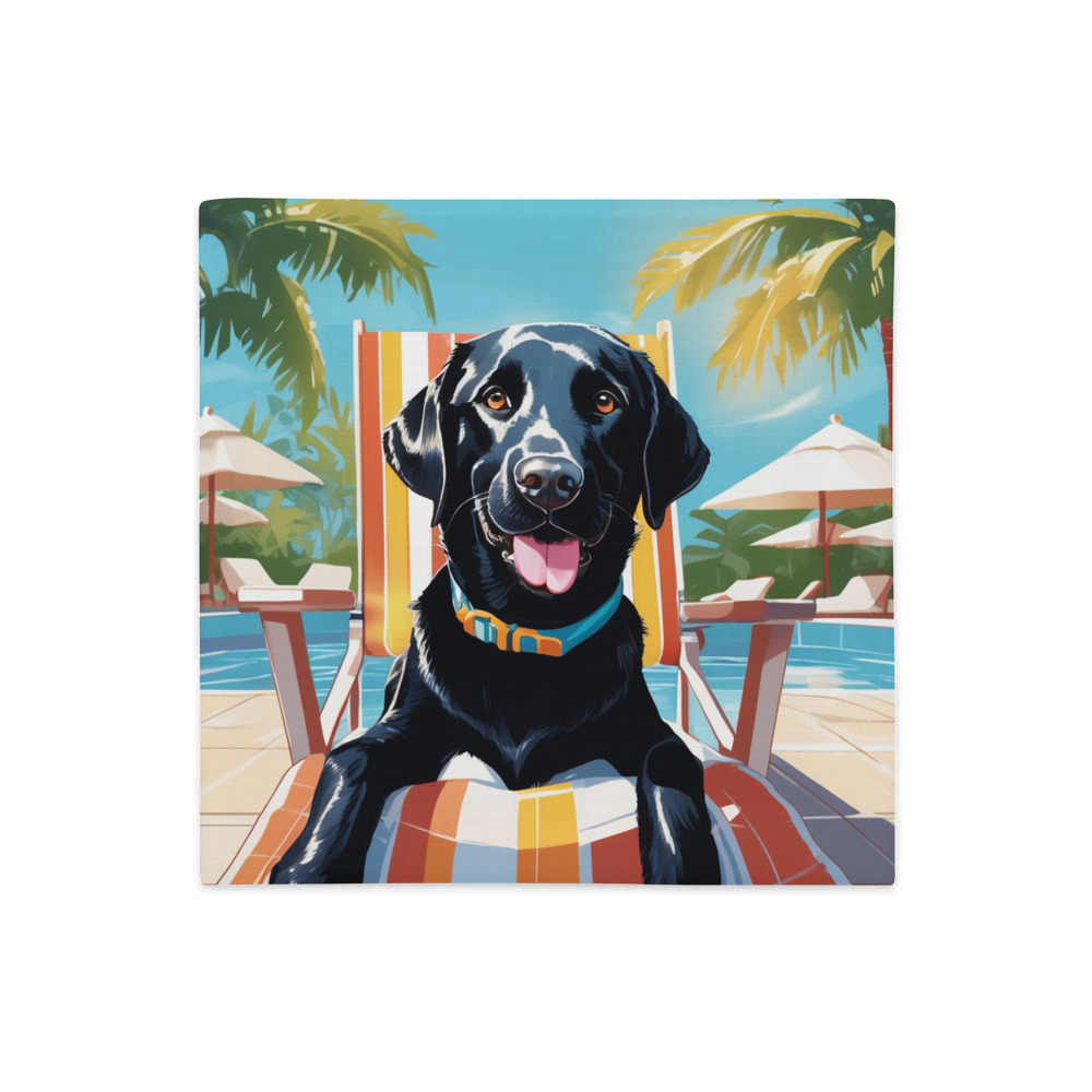 PugMug Custom Black Labrador Retriever Premium Pillow Case