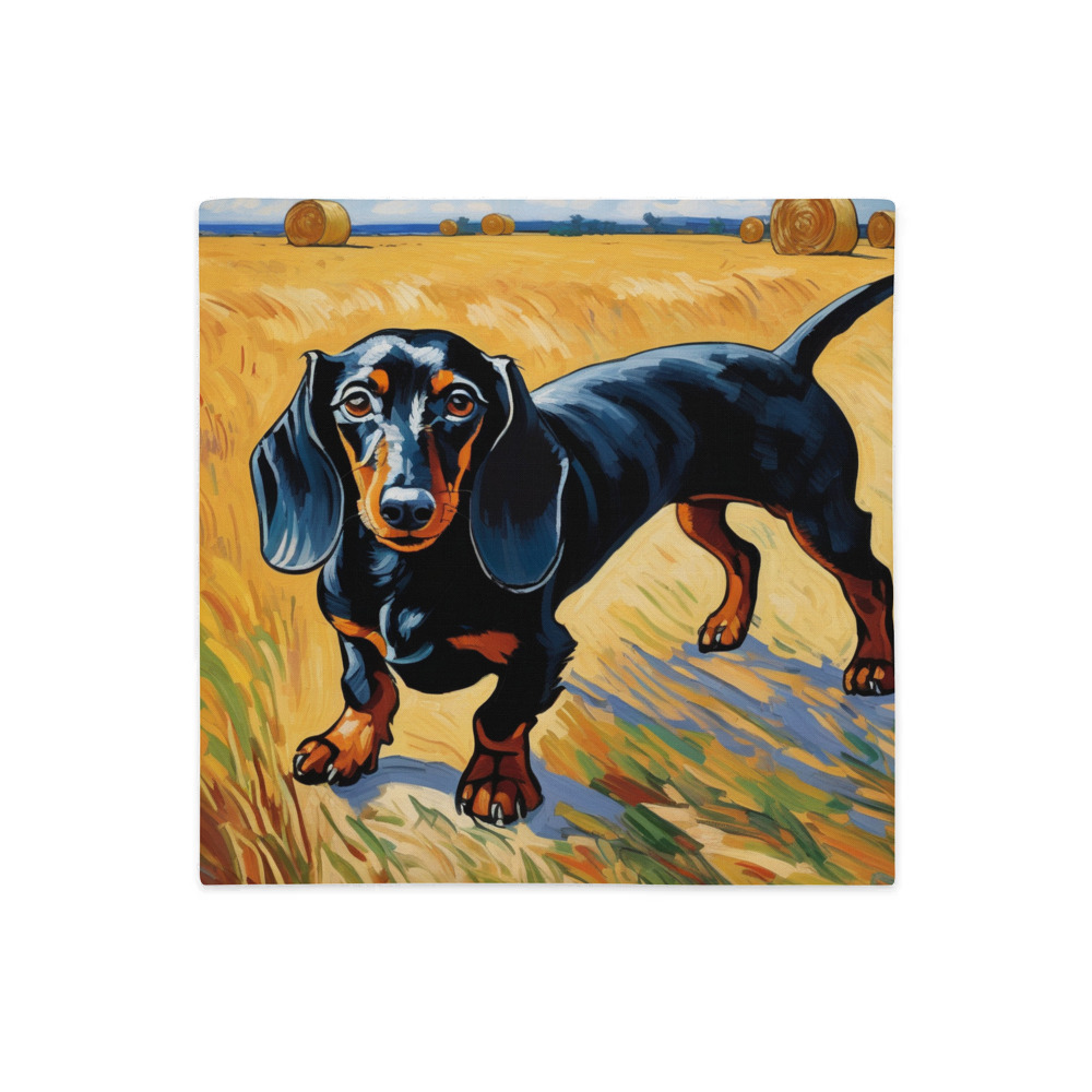 PugMug Custom Black Dachshund Premium Pillow Case