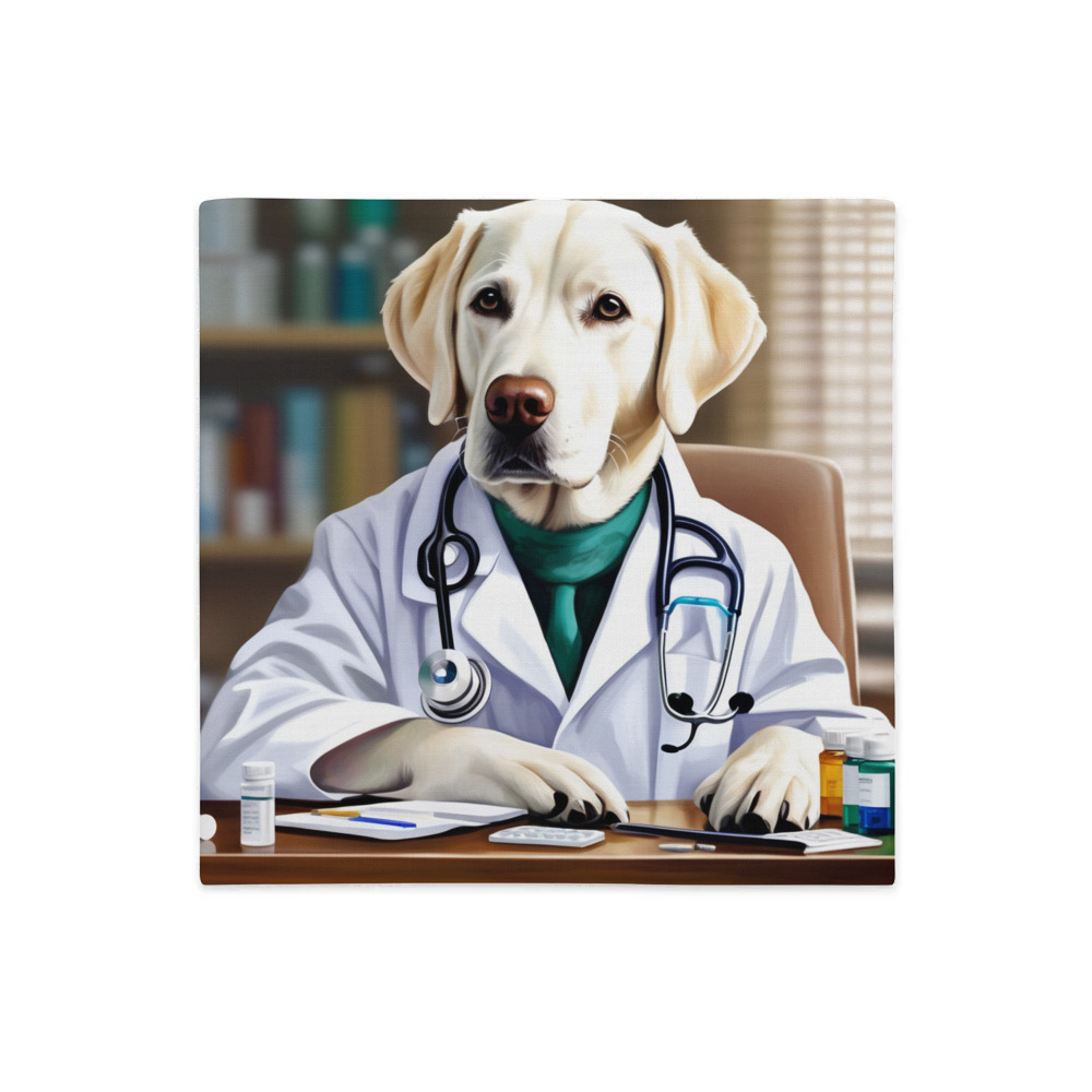 PugMug Custom White Labrador Retriever Premium Pillow Case